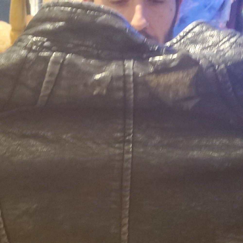 Black leather jacket